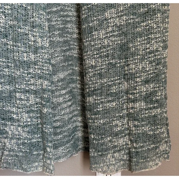 Soft Surroundings Open Front Cardigan Longline Open Knit Lightweight Metallic - Picture 4 of 11